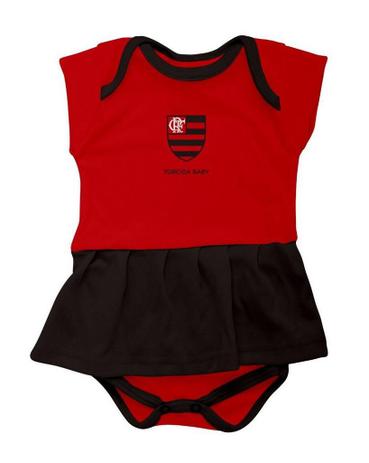 Body Vestido Flamengo Infantil - Torcida Baby -