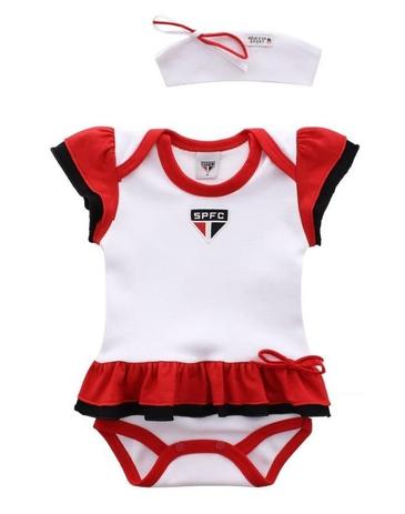 Body Vestido São Paulo com Tiara Oficial - Revedor Menor preço em Body Vestido São Paulo com Tiara Oficial - Revedor