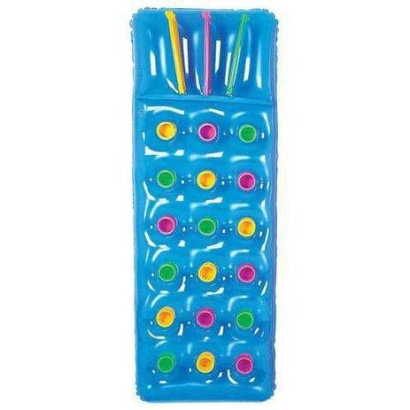 Boia Azul Para Piscina Colchão Inflavel Copinhos - Bestway Menor preço em Boia Azul Para Piscina Colchão Inflavel Copinhos - Bestway