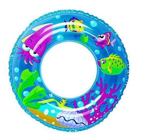 Boia Circular de Cintura Inflável Infantil com Franja Fundo do Mar 60 cm Ø - WELLMIX Menor preço em Boia Circular de Cintura Inflável Infantil com Franja Fundo do Mar 60 cm Ø - WELLMIX
