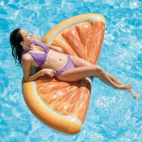 Boia Colchão Inflável Flutuante Fatia de Laranja Intex 58763 Menor preço em Boia Colchão Inflável Flutuante Fatia de Laranja Intex 58763