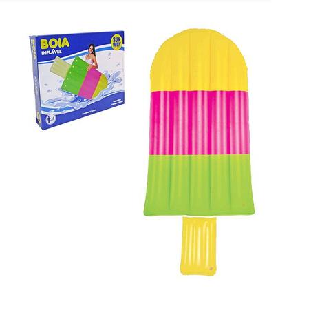 Boia colchão inflável picolé 183 x 92 cm - Rio de ouro Menor preço em Boia colchão inflável picolé 183 x 92 cm - Rio de ouro