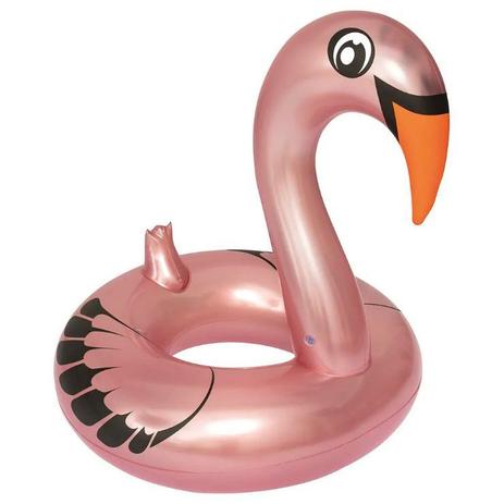 Boia Gigante Cisne Perolado Rosa com Abertura - Mor Menor preço em Boia Gigante Cisne Perolado Rosa com Abertura - Mor