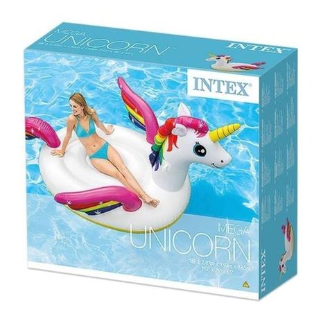 Boia ilha Inflável Mega Unicórnio - Intex - Piscina intex Menor preço em Boia ilha Inflável Mega Unicórnio - Intex - Piscina intex