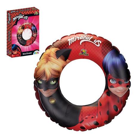 Boia inflável circular infantil miraculous disney - bestway - Zein import Menor preço em Boia inflável circular infantil miraculous disney - bestway - Zein import