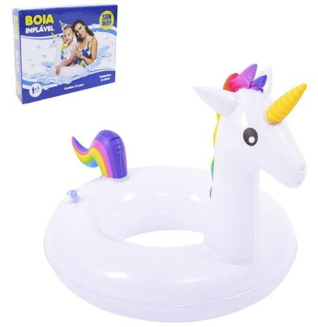 Menor preço em Boia inflavel de cintura unicornio 55cm - Rio de ouro