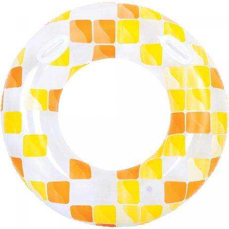 Boia Inflavel Redonda Mosaico Adulta - Amarelo - Jilong Menor preço em Boia Inflavel Redonda Mosaico Adulta - Amarelo - Jilong