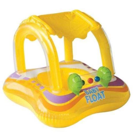 Boia Para Piscina Baby Bote Kiddie com Cobertura - Fun Toys Menor preço em Boia Para Piscina Baby Bote Kiddie com Cobertura - Fun Toys