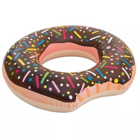 Boia Piscina Gigante Divertida Donut Chocolate Mor Menor preço em Boia Piscina Gigante Divertida Donut Chocolate Mor