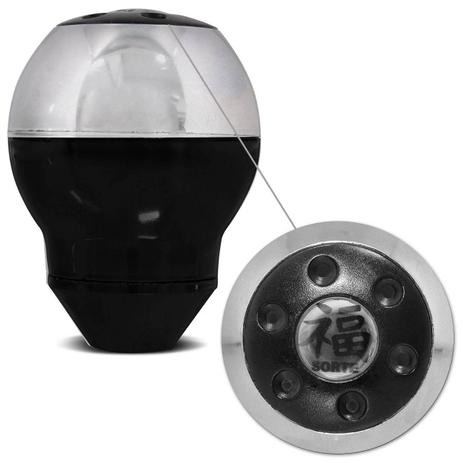 Bola de Cambio Manopla Tuning Sorte Preta e Cromada Universal - Serauto Menor preço em Bola de Cambio Manopla Tuning Sorte Preta e Cromada Universal - Serauto