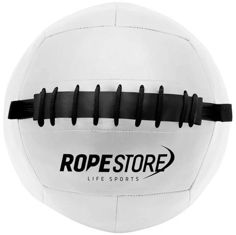 Bola de Couro Wall Ball 14 Libras Branco - Rope Menor preço em Bola de Couro Wall Ball 14 Libras Branco - Rope