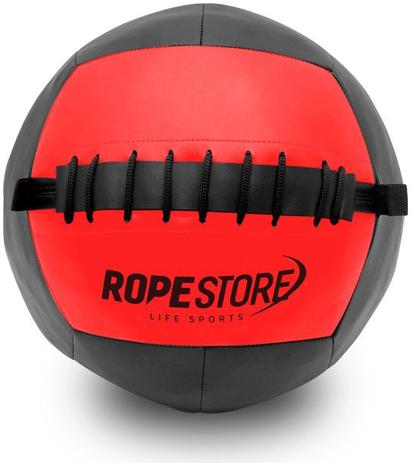 Bola de Couro Wall Ball 16 Libras Preto x Vermelho - Rope Menor preço em Bola de Couro Wall Ball 16 Libras Preto x Vermelho - Rope