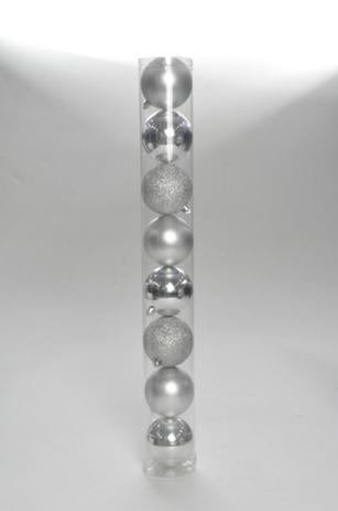 Bola De Natal P/ Árvore Brilho Glitter 5Cm C/ 8 Pçs Prata - Cromus Menor preço em Bola De Natal P/ Árvore Brilho Glitter 5Cm C/ 8 Pçs Prata - Cromus