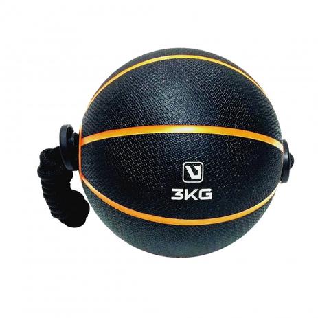 Bola de Peso Medicine Ball com Corda 3Kg LS3006E/3 Liveup Menor preço em Bola de Peso Medicine Ball com Corda 3Kg LS3006E/3 Liveup