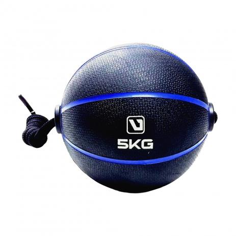 Bola de Peso Medicine Ball com Corda 5Kg LS3006E/5 Liveup Menor preço em Bola de Peso Medicine Ball com Corda 5Kg LS3006E/5 Liveup