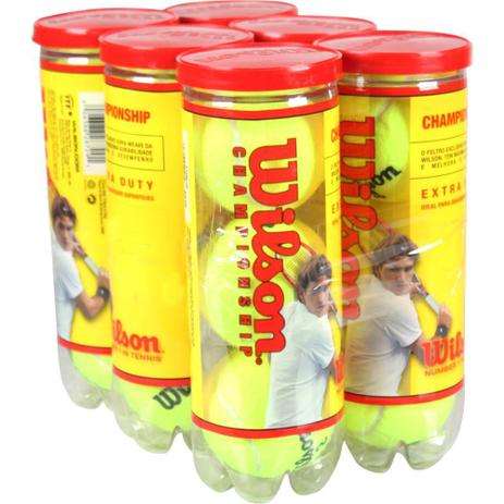 bola de tênis wilson championship pack com 6 tubos