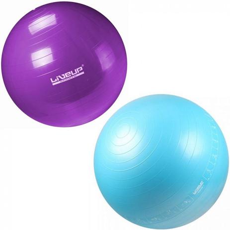 Bola Suica 55 Cm Roxa + Bola Suica 65 Cm com Ilustracao Azul Liveup Menor preço em Bola Suica 55 Cm Roxa + Bola Suica 65 Cm com Ilustracao Azul Liveup