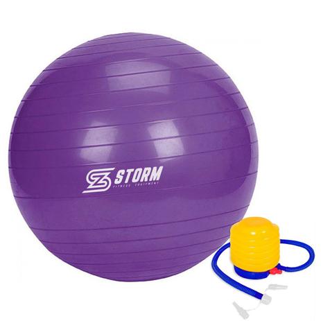 Bola Suica Premium 55 Cm Roxa + Bomba de Inflar Zstorm Menor preço em Bola Suica Premium 55 Cm Roxa + Bomba de Inflar Zstorm