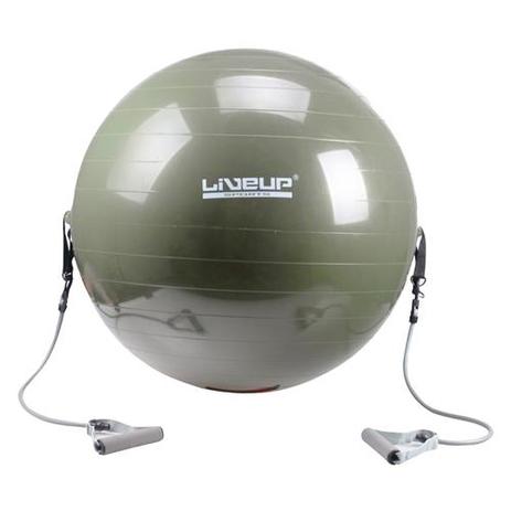Bola suiça u - 65cm - com extensores - liveup sports Menor preço em Bola suiça u - 65cm - com extensores - liveup sports