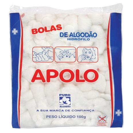 Bolas de Algodão 100g - Apolo Menor preço em Bolas de Algodão 100g - Apolo