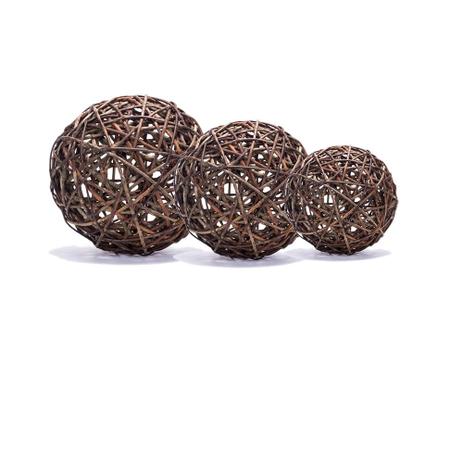 Bolas Decorativas Cipó Bruto Kit 3 Tamanhos 30 cm 25 cm 20 cm - Art cestas Menor preço em Bolas Decorativas Cipó Bruto Kit 3 Tamanhos 30 cm 25 cm 20 cm - Art cestas