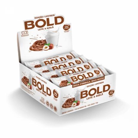 Bold Bar (Caixa 12 Unidades de 60g) - Bold Snacks - Leite e Avelã Menor preço em Bold Bar (Caixa 12 Unidades de 60g) - Bold Snacks - Leite e Avelã