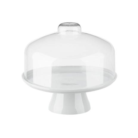 Boleira Cake Branca com Cúpula 19,5x19,5x16,2 - Coza Menor preço em Boleira Cake Branca com Cúpula 19,5x19,5x16,2 - Coza