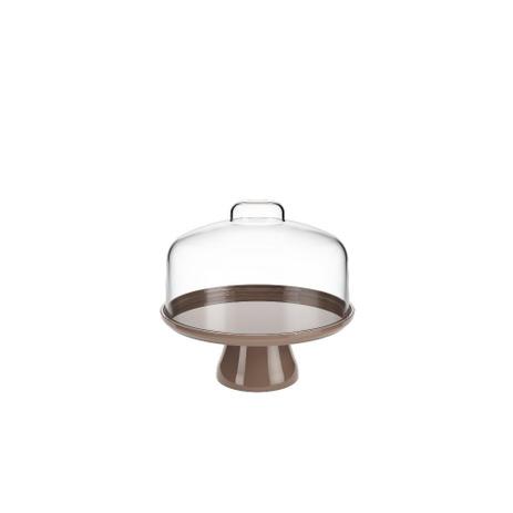 Boleira Cake com cúpula 19,5 cm Warm Gray - Coza - Brinox Menor preço em Boleira Cake com cúpula 19,5 cm Warm Gray - Coza - Brinox