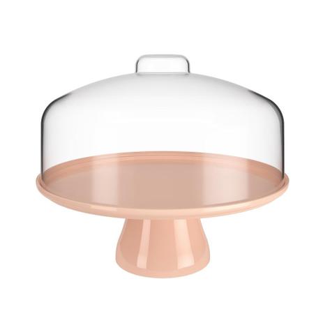 Boleira Cake com Cúpula 32,5 cm Rosa Blush - Coza - Brinox Menor preço em Boleira Cake com Cúpula 32,5 cm Rosa Blush - Coza - Brinox