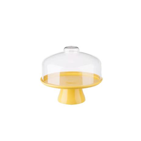 Boleira Cake com Cúpula Amarelo 25cm - Coza - Brinox Menor preço em Boleira Cake com Cúpula Amarelo 25cm - Coza - Brinox
