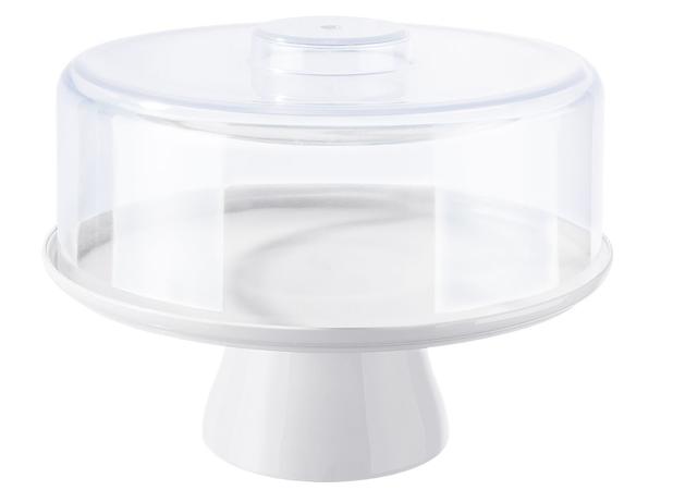 Boleira Cake com Tampa e Pé 25 cm Branco Coza - BRI 374 Menor preço em Boleira Cake com Tampa e Pé 25 cm Branco Coza - BRI 374