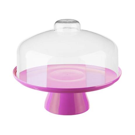 Boleira Cake Rosa com Cúpula 25x25x19 - Coza é boa?