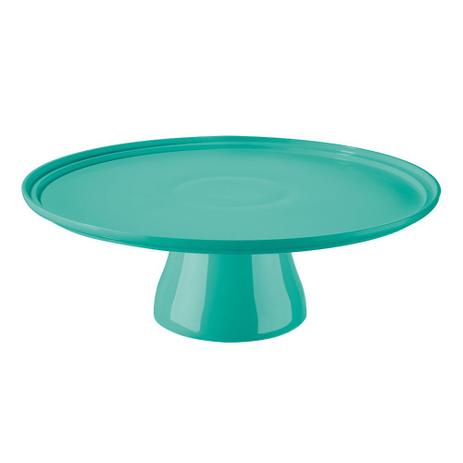 Boleira Cake Verde com Pedestal 32,5x32,5x11,6 - Coza Menor preço em Boleira Cake Verde com Pedestal 32,5x32,5x11,6 - Coza