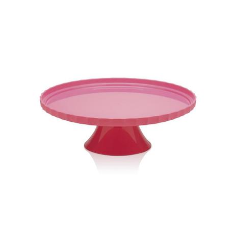 Boleira com Pedestal sem Tampa 25cm Rosa - Martiplast é boa?