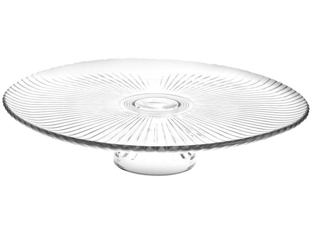 Boleira de Vidro Redonda com Tampa de Acrílico Ruvolo Moderna 32cm