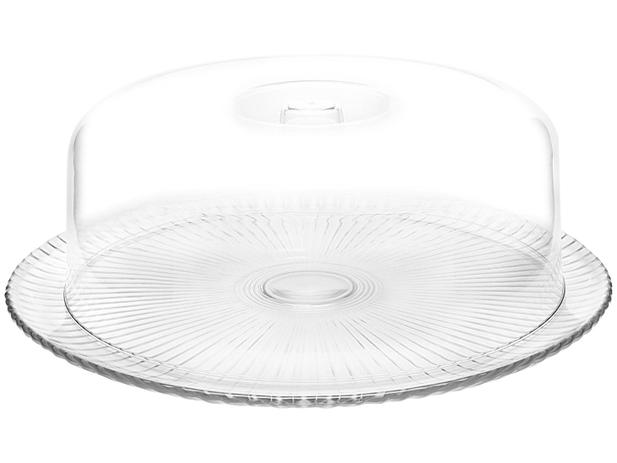 Boleira de Vidro Redonda com Tampa de Plástico - Ruvolo 32cm