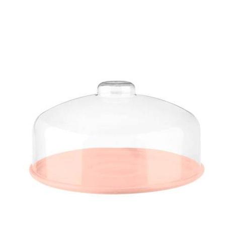 Boleira Rosa Blush com tampa Cozy 19,5 cm - Coza - Goldenhome Menor preço em Boleira Rosa Blush com tampa Cozy 19,5 cm - Coza - Goldenhome