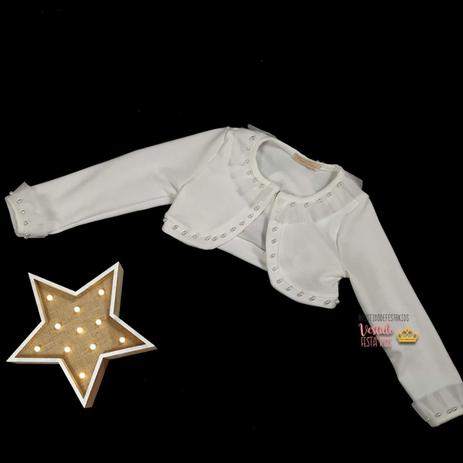 bolero infantil off white