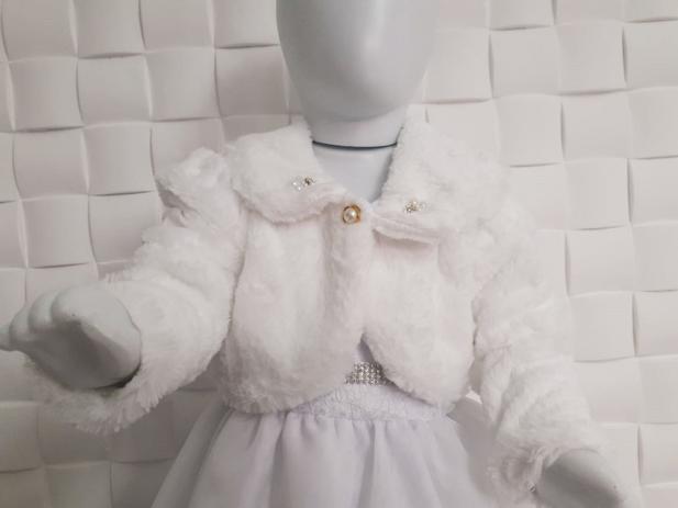 Bolero Pele Branco Batizado Bebe 2 Anos Menina Ranna Bebe Casaco E Jaqueta Para Bebes Magazine Luiza