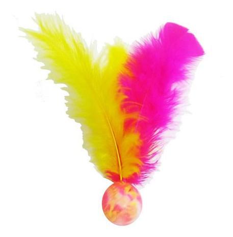 Bolinha com pena para gato Clearance