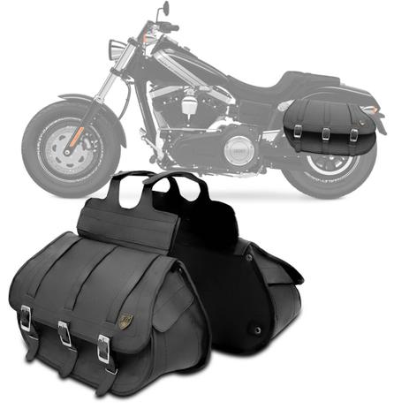 Bolsa Alforge Lateral para Motos Universal Couro Preto Liso 40 Litros - J.a Menor preço em Bolsa Alforge Lateral para Motos Universal Couro Preto Liso 40 Litros - J.a