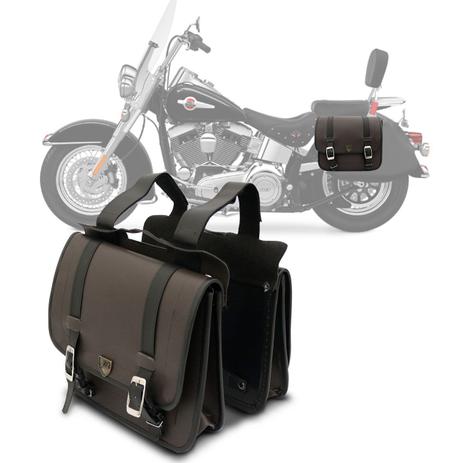 Bolsa Alforje Par Lateral para Motos Universal Couro Marrom 10 Litros Modelo Pasta Executiva Lisa - J.a Menor preço em Bolsa Alforje Par Lateral para Motos Universal Couro Marrom 10 Litros Modelo Pasta Executiva Lisa - J.a