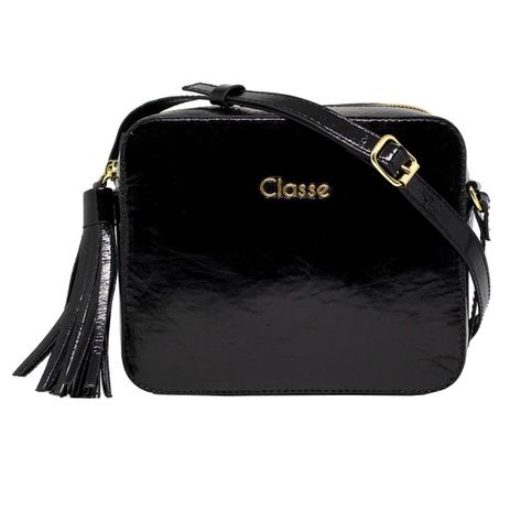 Bolsa classe couro preta Clearance