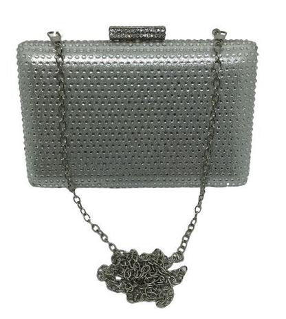 silver clutch bolsa