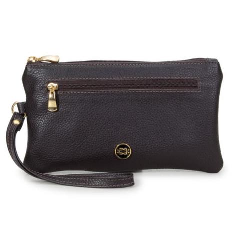 white leather clutch bolsa