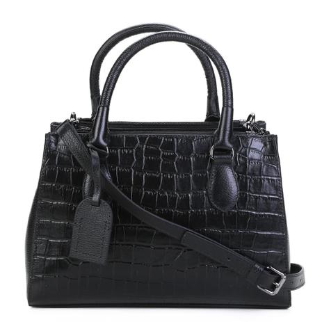 Bolsa Couro Shoestock Satchel Média Croco Feminina Menor preço em Bolsa Couro Shoestock Satchel Média Croco Feminina