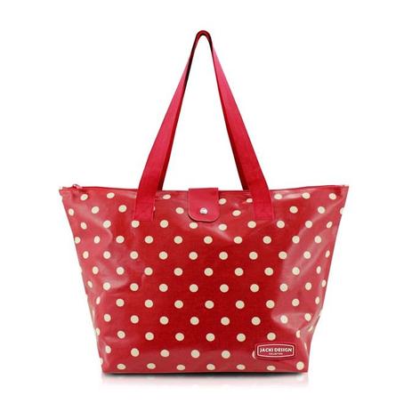 Bolsa de colo shopper com alça prática grande zíper e botão bolinha jacki design vermelho é boa?