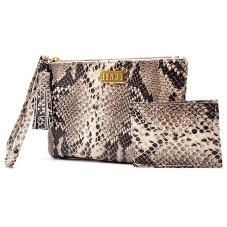 Bolsa de mão Hendy Bag Couro cobra com porta cartão Menor preço em Bolsa de mão Hendy Bag Couro cobra com porta cartão