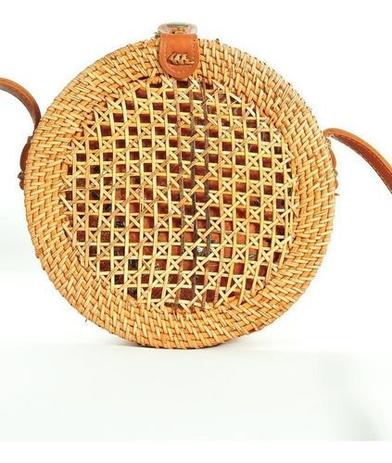 round wicker bolsas