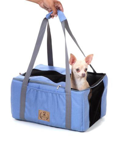 BOLSA DE TRANSPORTE PASSEIO AVIÃO ÍNDIGO BLUE PARA CACHORRO E GATO PET - G - Grande - Cinza - Bichinho Chic Menor preço em BOLSA DE TRANSPORTE PASSEIO AVIÃO ÍNDIGO BLUE PARA CACHORRO E GATO PET - G - Grande - Cinza - Bichinho Chic